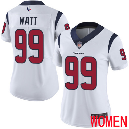 Houston Texans Limited White Women J J  Watt Road Jersey NFL Football #99 Vapor Untouchable